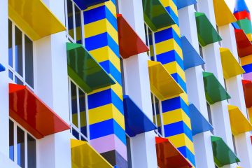 Colorful building for fun theme near LEGOLAND