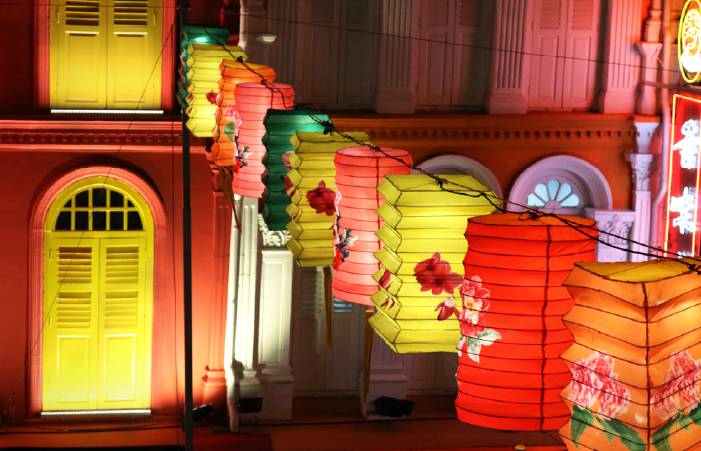 colorful lanterns during Mid-autumn festival